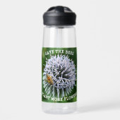 Bouteille D'eau Sauvez les abeilles Globe Thistle Floral (Avant)