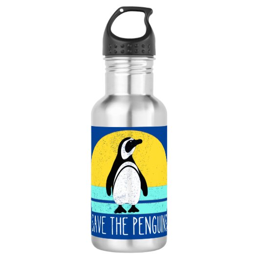 Bouteille D'eau Sauvez Les Pingouins (Devant)