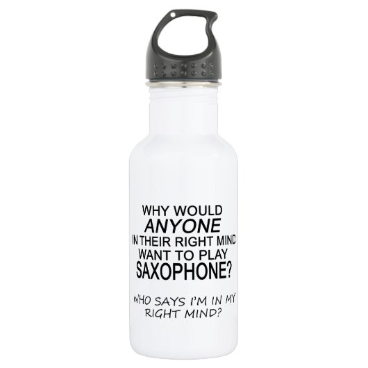 Bouteille D'eau Saxophone à esprit droit (Devant)