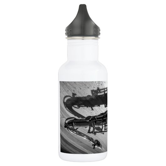 Bouteille D'eau Saxophone locataire noir et blanc (Gauche)