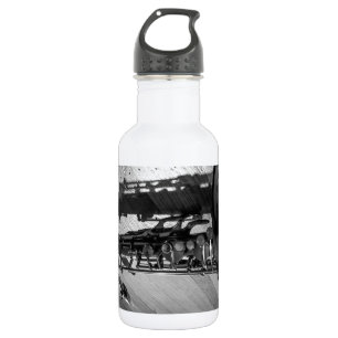 Bouteille D'eau Saxophone locataire noir et blanc