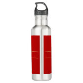 Bouteille D'eau Scarlet Red Gold Colonnes Ajouter un nom Script (Dos)