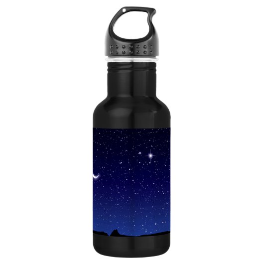 Bouteille D'eau Scène de lune et d'étoiles (Devant)
