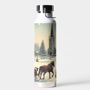 Bouteille D'eau Scène de Noël classique/Vintage