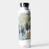 Bouteille D'eau Scène forestière à l'aquarelle   (Gauche)