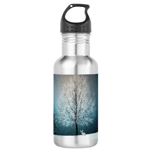 Bouteille D'eau Scène hivernale (Devant)