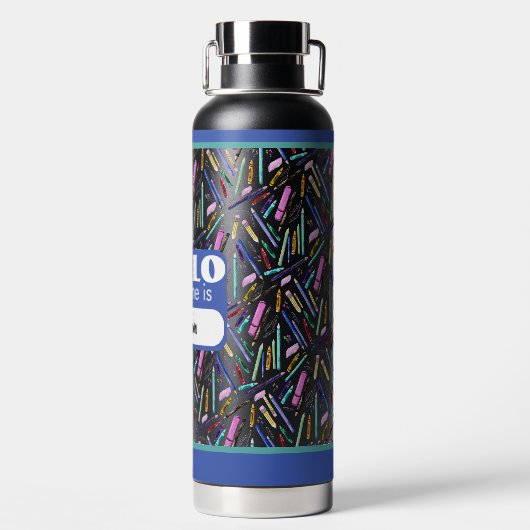 Bouteille D'eau School supplies pattern (Plage)