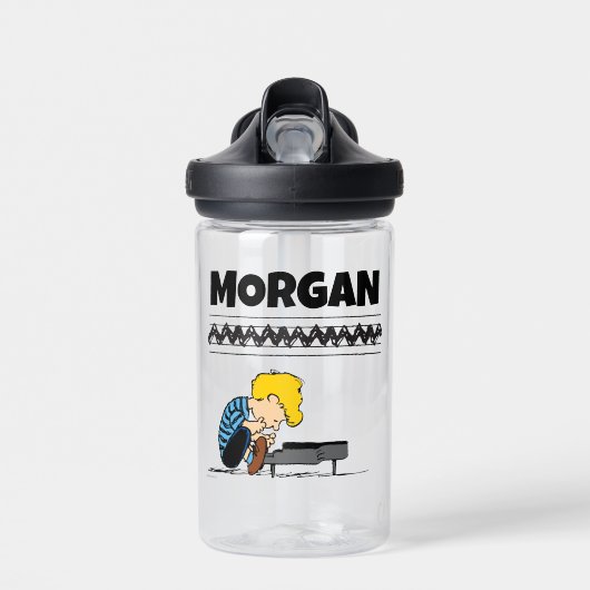 Bouteille D'eau Schroeder Charlie Musique Brown | Ajouter Votre No (Avant)