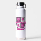 Bouteille D'eau Scorpio Birthday Crest™ for October 24-31 (Arrière)