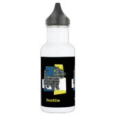 Bouteille D'eau Scottish Terrier Scottie Chien Silhouette Y&B Grid (Gauche)