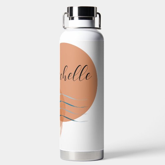 Bouteille D'eau Script Abstrait simple (Plage)