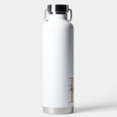 Bouteille D'eau Script de monogramme rose vierge moderne (Avant)