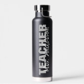 Bouteille D'eau Script de nom de l'enseignant personnalisé (Gauche)