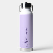 Bouteille D'eau Script de nom personnalisé lavande (Salle de sport)