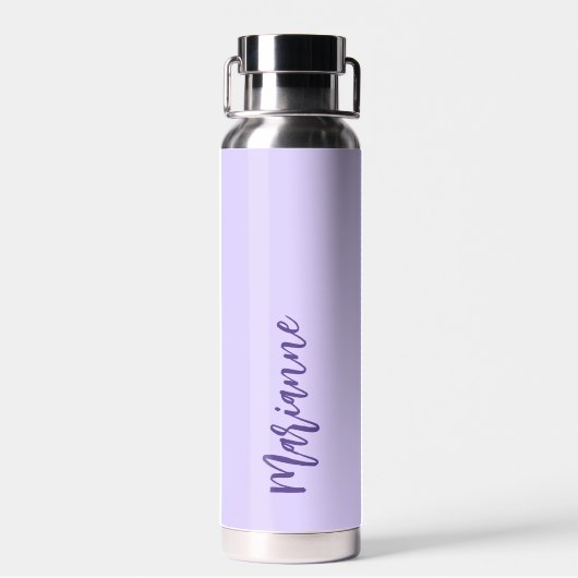 Bouteille D'eau Script de nom personnalisé Lavender (Arrière)