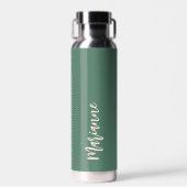 Bouteille D'eau Script de nom personnalisé vert (Avant)