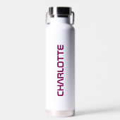 Bouteille D'eau Script Deep Red Name Personnalisé (Avant)