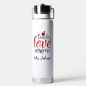 Bouteille D'eau Script Moderne Enseigner Amour Inspirer Enseignant (Arrière)