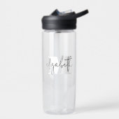 Bouteille D'eau Script Monogramme moderne (Gauche)