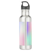 Bouteille D'eau Script monographique holographique rose violet (Dos)