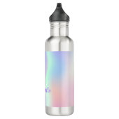 Bouteille D'eau Script monographique holographique rose violet (Droite)