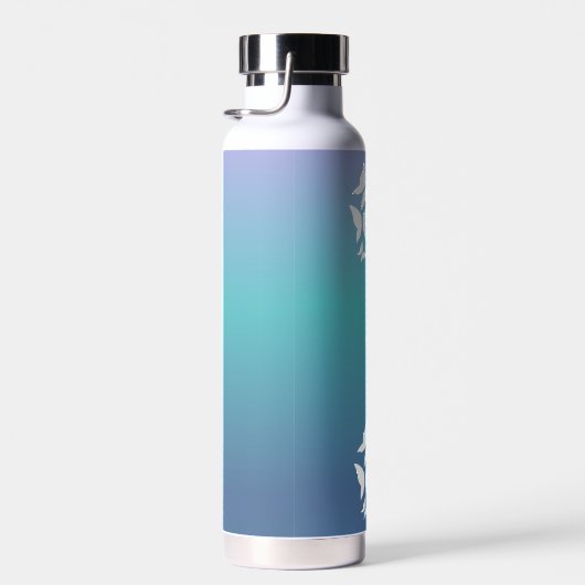 Bouteille D'eau Script Ombré arc-en-ciel (Plage)