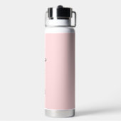 Bouteille D'eau Script rose-bleu élégant pour femmes personnalisée (Arrière)