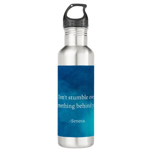 Bouteille D'eau Seneca : Concentrons-nous sur l'avenir, ne tombez  (Devant)