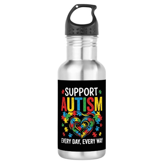 Bouteille D'eau Sensibilisation à l'autisme (Devant)