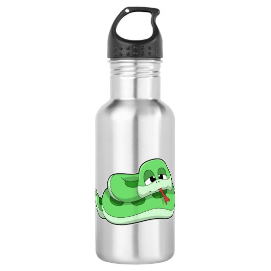 Bouteille D'eau Serpent avec des rideaux verts (Devant)