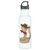 Bouteille D'eau Serpent en cowboy avec Écharpe (Devant)
