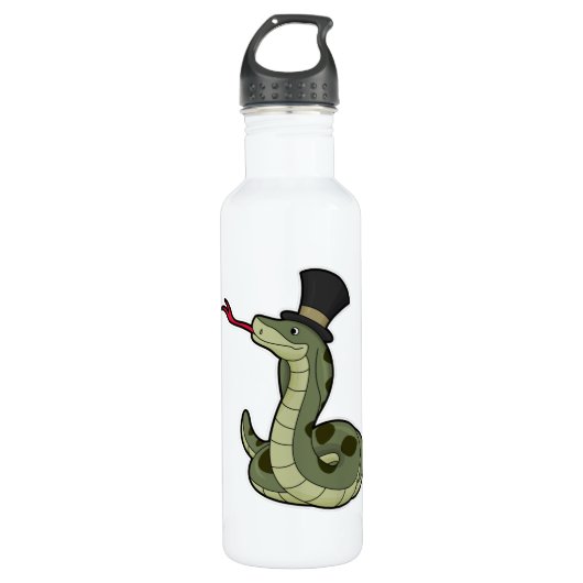 Bouteille D'eau Serpent en Gentleman & Casquette (Devant)