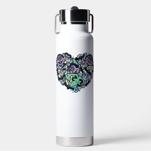 Bouteille D'eau Sésame Sésame | Comte von Count Doodle Heart (Salle de sport)