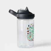 Bouteille D'eau Sésame Sésame | Sesame Street Green Doodle Script (Arrière Complet)