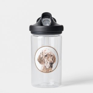 Bouteille D'eau Setter Anglais Orange Belton Peinture Art Chien