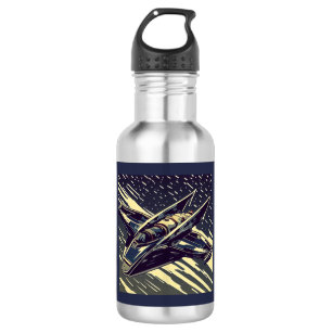 Bouteille D'eau SF - Anime Starfighter Woodcut 4