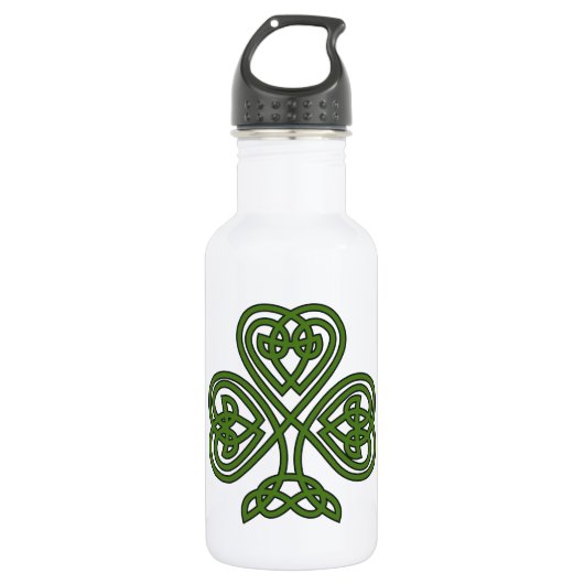 Bouteille D'eau Shamrock celte - Jour de la Saint Patrick (Devant)