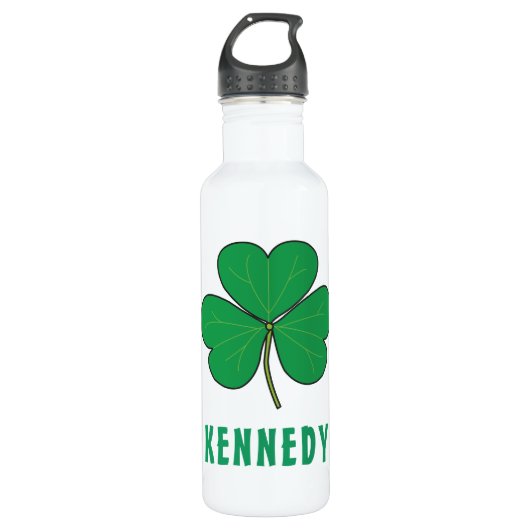 Bouteille D'eau Shamrock Green Clover Irlande Celtic Irish Nom (Devant)