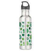 Bouteille D'eau Shamrocks Motifs verts irlandais (Dos)