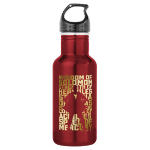 Bouteille D'eau SHAZAM ! graphique d'or de typographie de