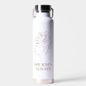 Bouteille D'eau She Rises. Always — Minimalist Empowerment Design (Avant)