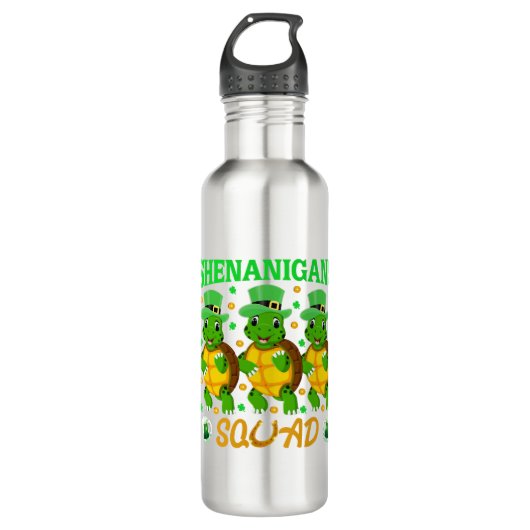 Bouteille D'eau Shenanigans Squad St Patrick's Day Cute Turtle (Devant)