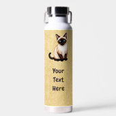 Bouteille D'eau Siamese Cat On Old Paper (Avant)