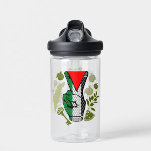 Bouteille D'eau Signe de victoire à la main Résistance Symbole Tri