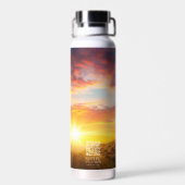 Bouteille D'eau Silhouette Cross Scripture Verset Personnalisé (Arrière)