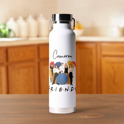 Bouteille D'eau Silhouette de caractères FRIENDS™ | Ajouter Votre 