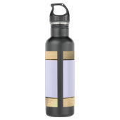 Bouteille D'eau Silhouette de yogi d'or (Dos)