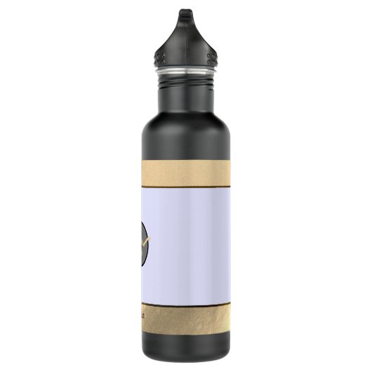 Bouteille D'eau Silhouette de yogi d'or (Droite)