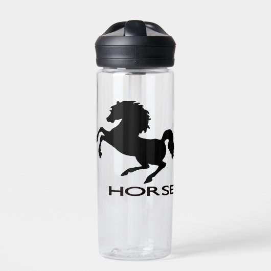 Bouteille D'eau Silhouette du cheval d'élevage (Extérieur)