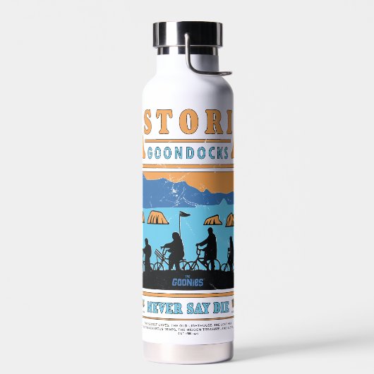 Bouteille D'eau Silhouettes des Goonies sur les Goondocks d'Astori (Gauche)